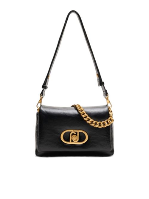 borsa donna a spalla/tracolla catena oro ecopelle nera LIU JO | AA5141-E088622222